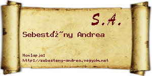 Sebestény Andrea névjegykártya